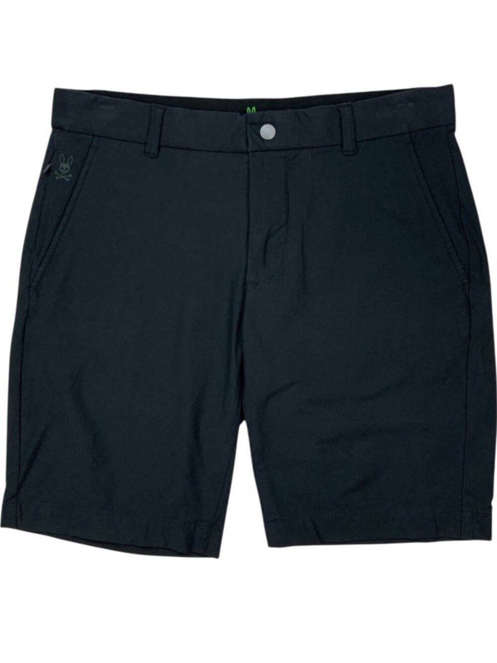 Psycho Bunny Mens Gable Regular Fit Sport Shorts 30 Black